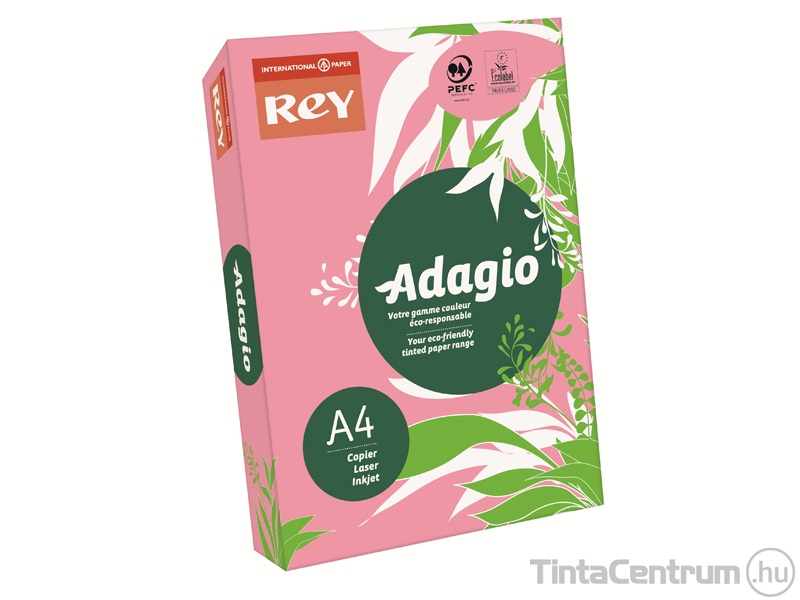 Másolópapír, színes, A4, 80g, REY "Adagio", intenzív fukszia 500lap/csomag