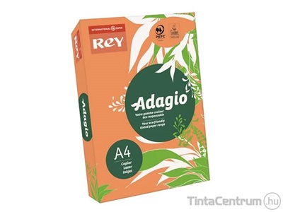 Másolópapír, színes, A4, 80g, REY "Adagio", neon mandarin 500lap/csomag