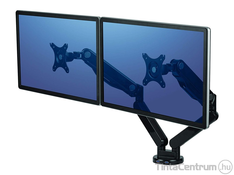 Monitortartó kar, két monitorhoz, FELLOWES "Platinum Series™Dual"