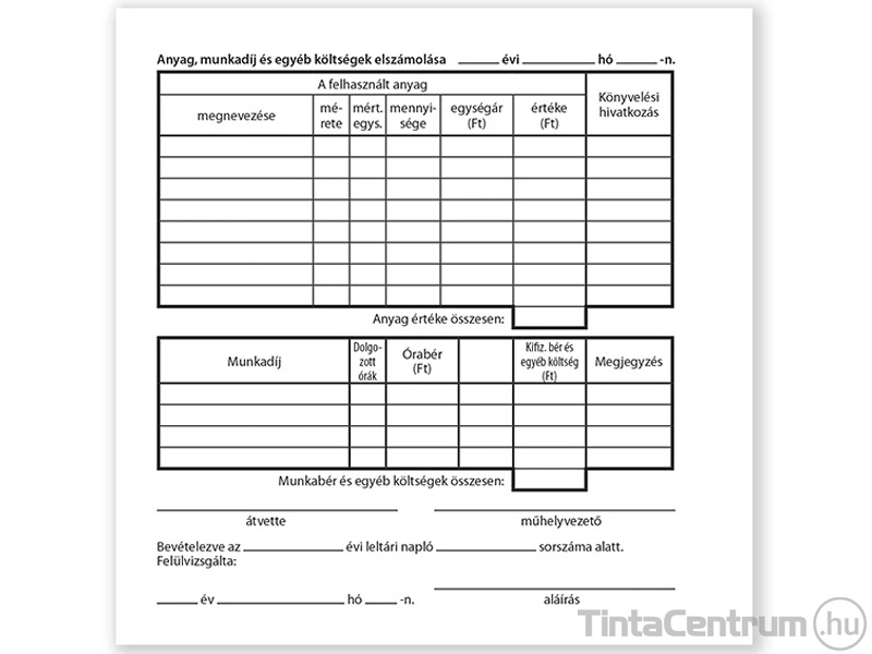 Munkaigénylő lap, 140x140mm, 50x3lap, C.3410-100