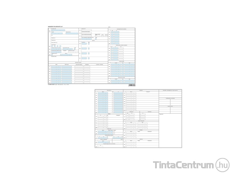 Munkaügyi nyilvántartó, A4, fekvő, C.0243-40/F