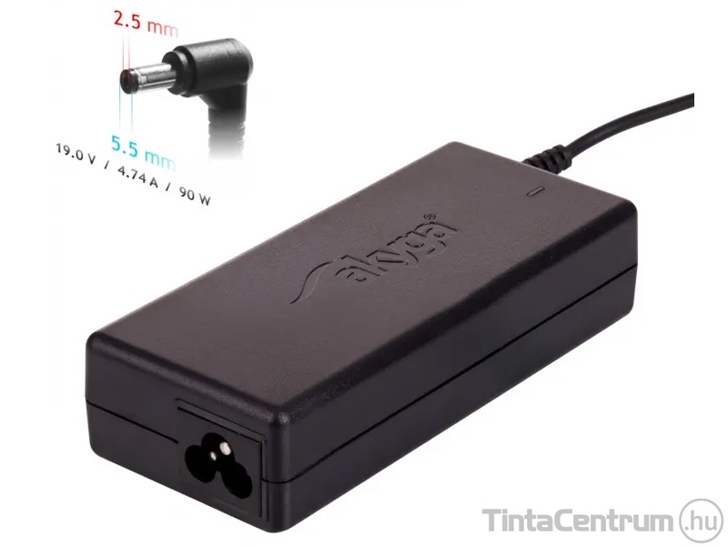 Notebook adapter, AKYGA AK-ND-10 (19V 4.74A 90W 5.5 x 2.5mm)