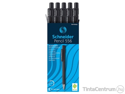 Nyomósirón, 0,5mm, SCHNEIDER "556", fekete 10db/csomag