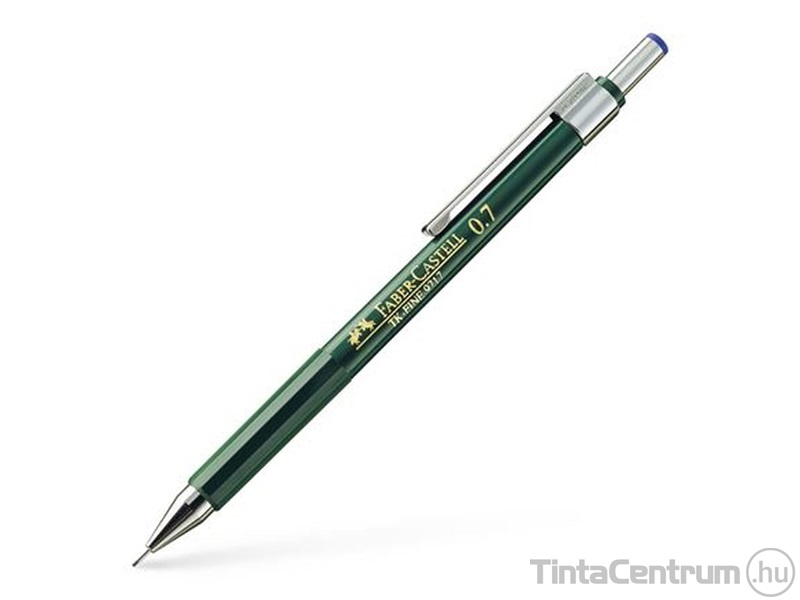 Nyomósirón, 0,7mm, FABER-CASTELL "TK-FINE 9717", zöld