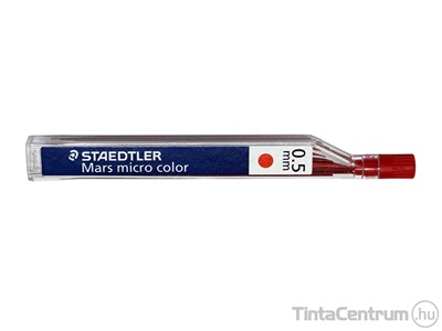 Nyomósirón grafitbél, 0,5mm, STAEDTLER "Mars Micro Color", piros 12szál/tubus