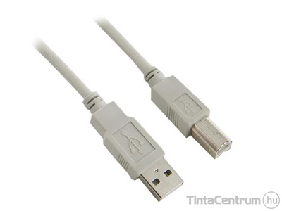 Nyomtató kábel, USB 2.0, 1,8m, WIRETEK, szürke
