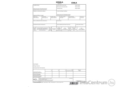 Deviza számla (RECHNUNG)*, A4, álló, 5lap, B.7300-550/N/UJ/PM