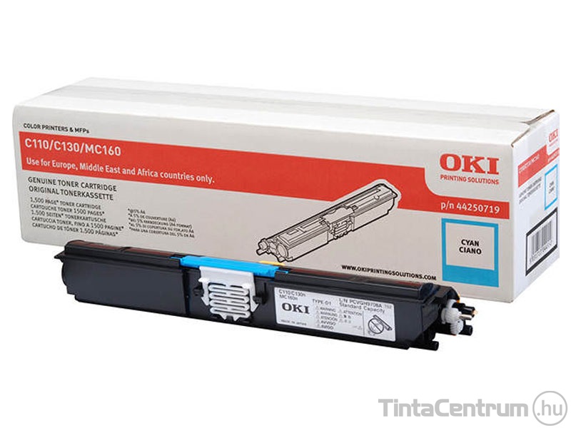 OKI C110/C130 ciánkék [1500 oldal] eredeti toner