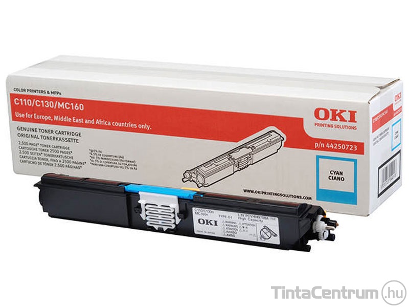 OKI C110/C130 ciánkék [2500 oldal] eredeti toner