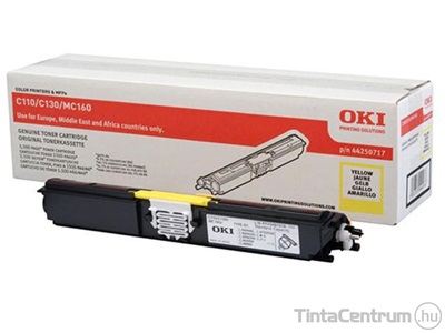 OKI C110/C130 sárga [1500 oldal] eredeti toner