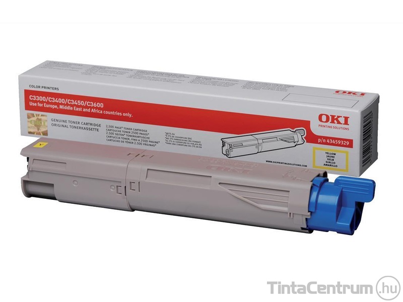 OKI C3300/C3400/C3600 sárga [2500 oldal] eredeti toner