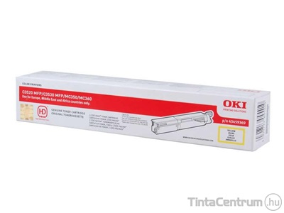 OKI C3520/C3530/MC350/MC360 sárga [2500 oldal] eredeti toner