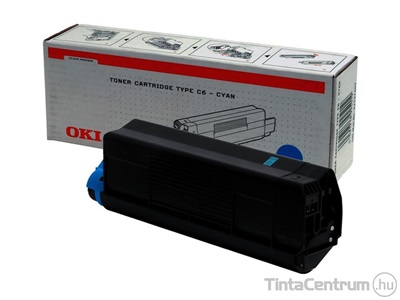 OKI C5100 type C6 ciánkék [5000 oldal] eredeti toner