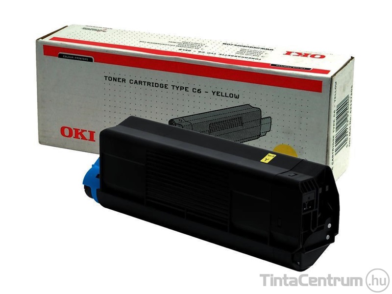 OKI C5100 type C6 sárga [5000 oldal] eredeti toner