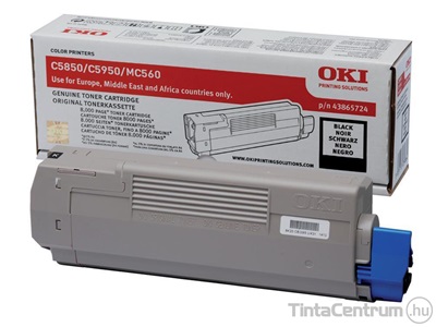 OKI C5850/C5890/MC560 fekete [8000 oldal] eredeti toner