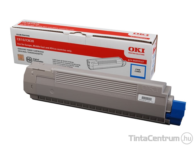 OKI C810/C830 ciánkék [8000 oldal] eredeti toner