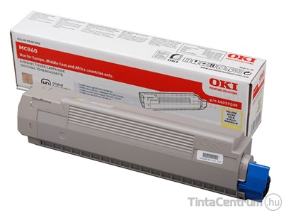 OKI C860 sárga [10000 oldal] eredeti toner