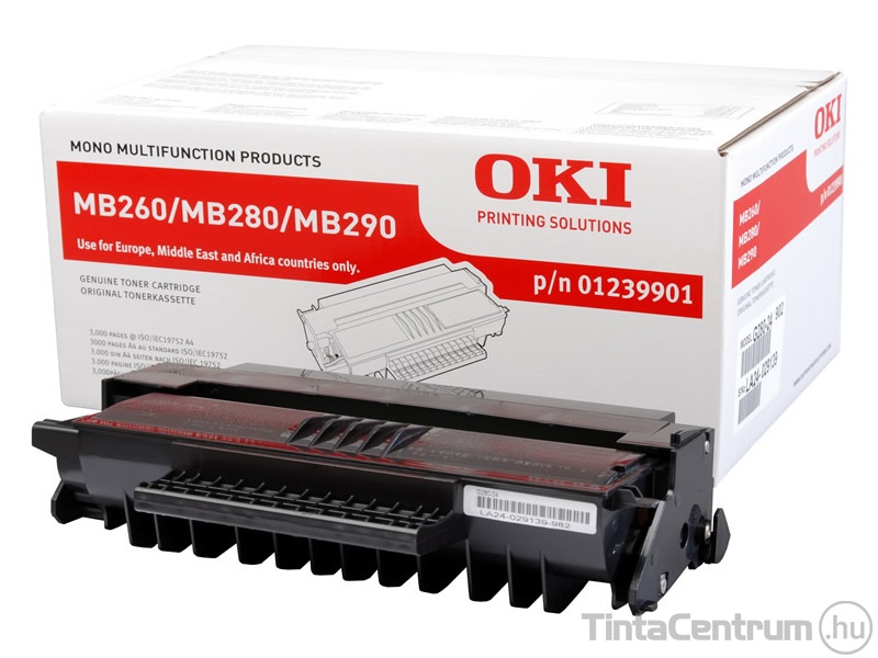 OKI MB260/MB280/MB290 fekete [3000 oldal] eredeti toner