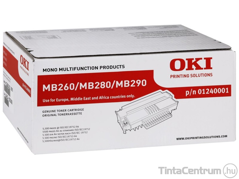 OKI MB260/MB280/MB290 fekete [5500 oldal] eredeti toner