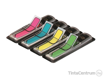Oldaljelölő címke, műanyag, nyíl forma, 4x24lap, 11,9x43,2mm, 3M POSTIT, élénk vegyes színek