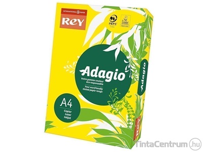 Másolópapír, színes, A4, 160g, REY "Adagio", intenzív sárga (66) 250lap/csomag