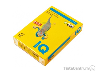 Másolópapír, színes, A4, 80g, IQ "Color", intenzív napsárga (SY40) 500lap/csomag