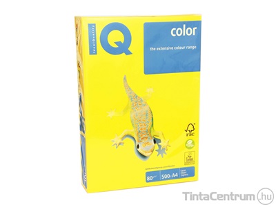 Másolópapír, színes, A4, 80g, IQ "Color", neon sárga (NEOGB) 500lap/csomag
