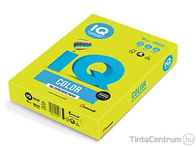 Másolópapír, színes, A4, 80g, IQ "Color", neon zöld (NEOGN) 500lap/csomag
