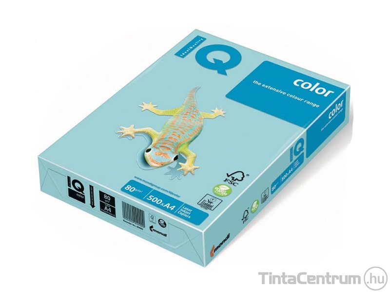 Másolópapír, színes, A4, 80g, IQ "Color", pasztell középkék (MB30) 500lap/csomag