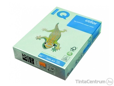 Másolópapír, színes, A4, 80g, IQ "Color", pasztell zöld (GN27) 500lap/csomag
