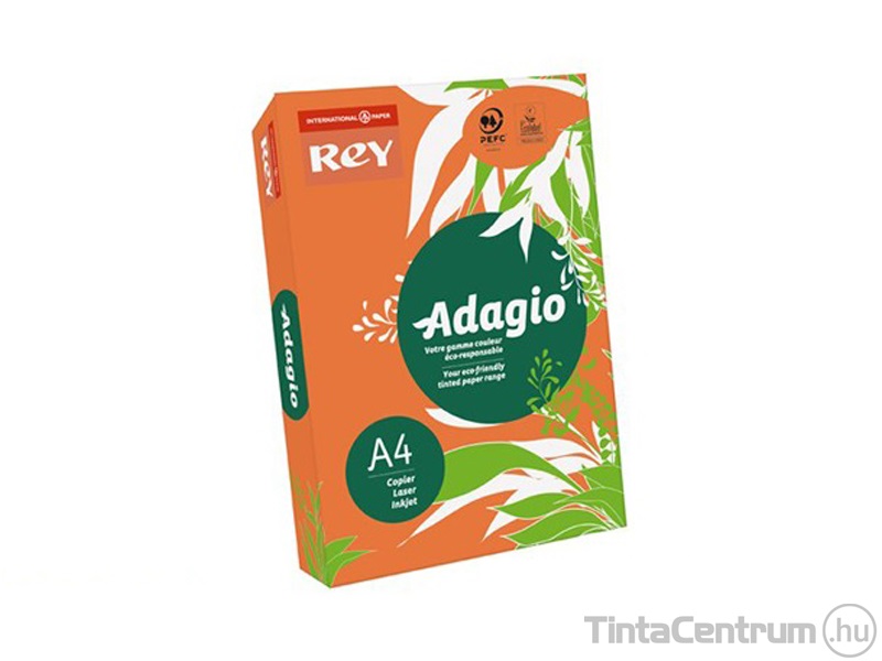 Másolópapír, színes, A4, 80g, REY "Adagio", intenzív narancs 500lap/csomag