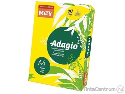 Másolópapír, színes, A4, 80g, REY "Adagio", intenzív sárga (66) 500lap/csomag