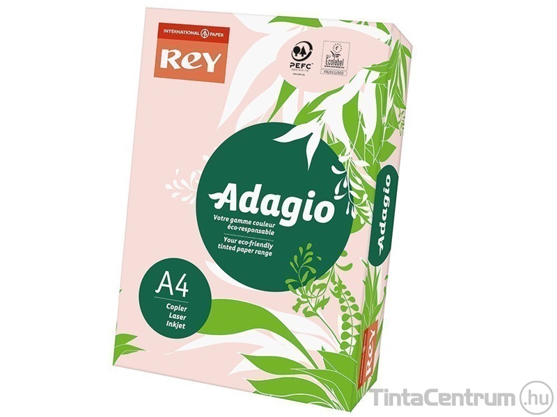 Másolópapír, színes, A4, 80g, REY "Adagio", pasztell rózsaszín (07) 500lap/csomag