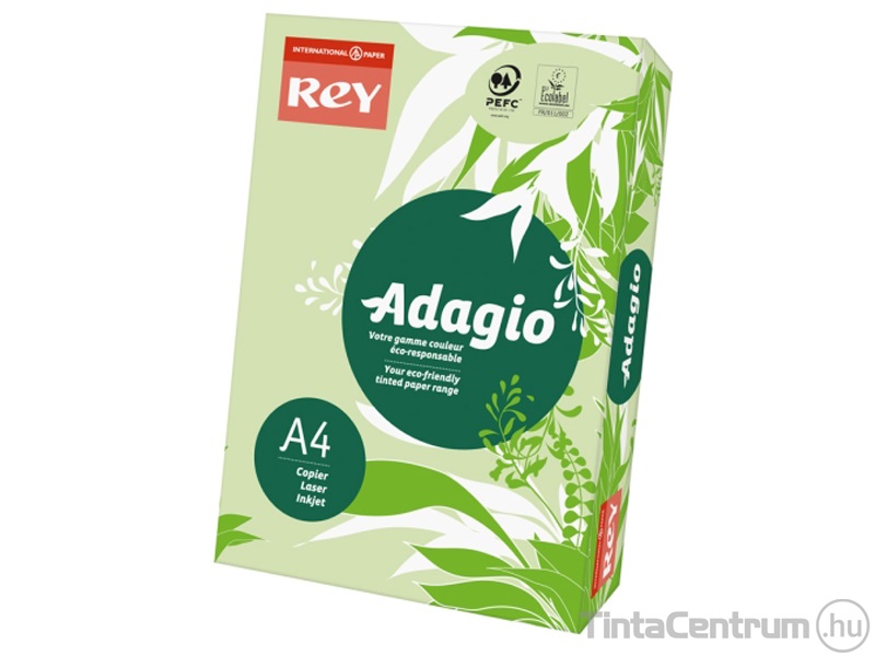 Másolópapír, színes, A4, 80g, REY "Adagio", pasztell zöld (09) 500lap/csomag