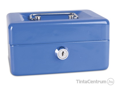 Pénzkazetta, 15,2x11,5x8cm, DONAU, kék