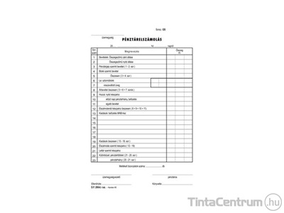 Pénztárelszámolás, A5, álló, 25x2lap, DF-200/D 10tömb/csomag