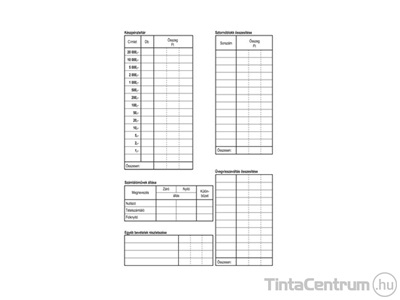 Pénztárelszámolás, A5, álló, 25x2lap, DF-200/D 10tömb/csomag