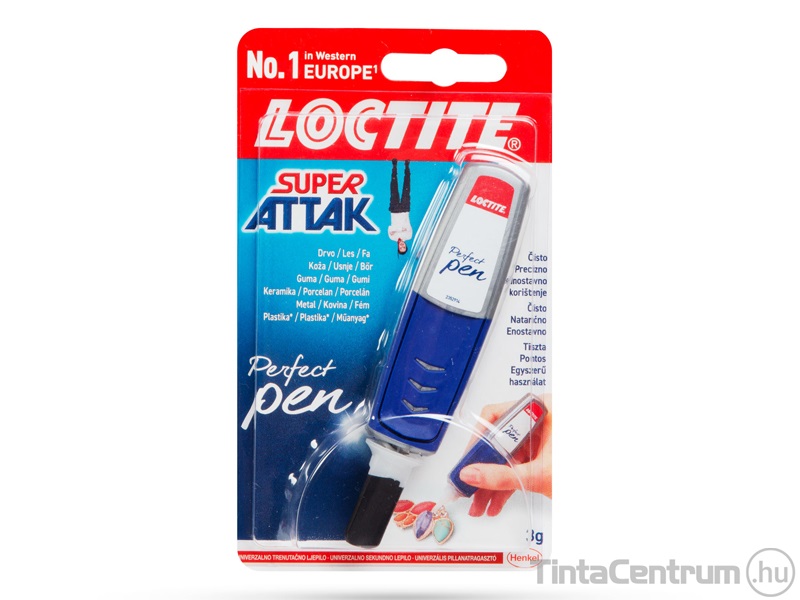 Pillanatragasztó, 3g, HENKEL "Loctite Super Attak Perfect Pen"