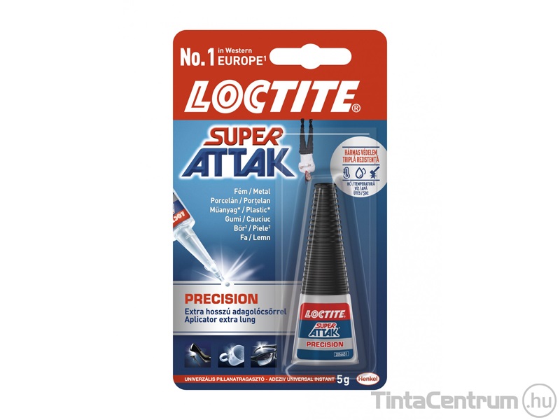 Pillanatragasztó, 5g, HENKEL "Loctite Super Attak Precision"