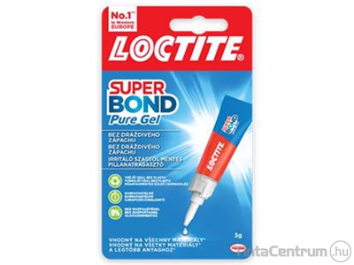 Pillanatragasztó gél, 3g, HENKEL "Loctite Super Bond Pure Gel"