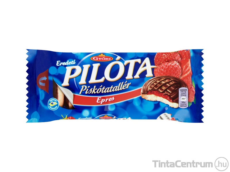 Piskótatallér, 147g, GYŐRI "Pilóta", eper