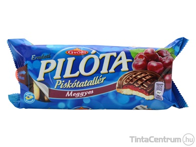 Piskótatallér, 147g, GYŐRI "Pilóta", meggy