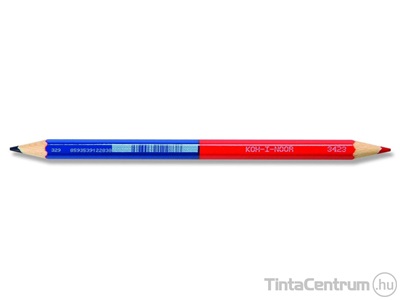 Postairón, hatszögletű, vastag, KOH-I-NOOR "3423", piros-kék 12db/csomag
