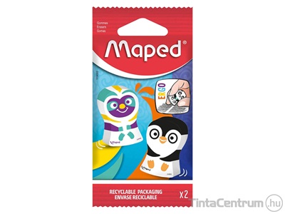 Radír, MAPED "Ergo Fun Multicolor", vegyes minták 2db/csomag