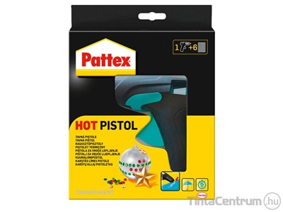 Ragasztópisztoly, 70W, HENKEL "Pattex"+6db patron