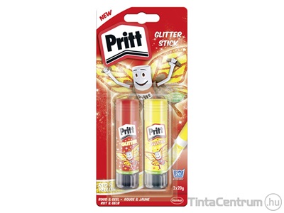 Ragasztóstift, 2x20g, glitteres, HENKEL "Pritt"