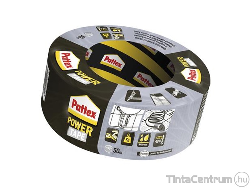 Ragasztószalag, 50mmx50m, HENKEL "Pattex Power Tape", ezüst