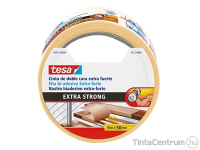 Ragasztószalag, kétoldalas, extra erős, 50mmx10m, TESA "Extra Strong"