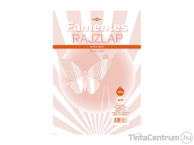 Rajzlap, famentes, A3, 120g 10lap/csomag