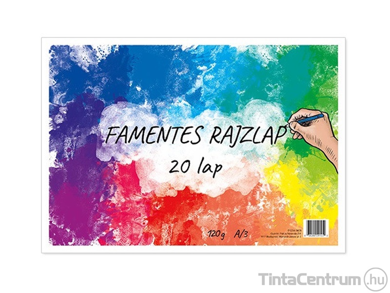 Rajzlap, famentes, A3, fekvő, 120g, PD 20lap/csomag